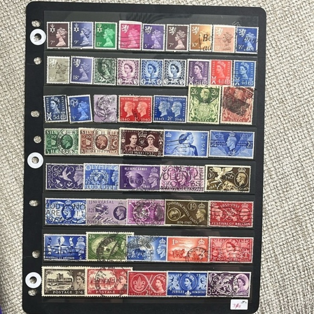 Britain postage stamps #4- 50 stamps